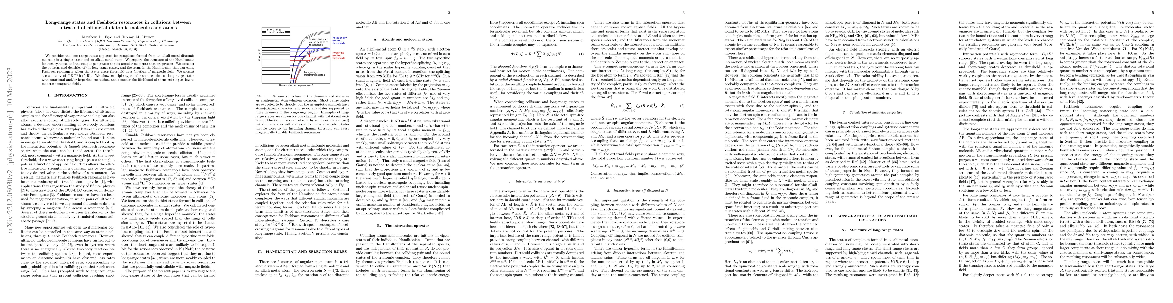 Thumbnail for Long-range states and Feshbach resonances in collisions between
  ultracold alkali-metal diatomic molecules and atoms