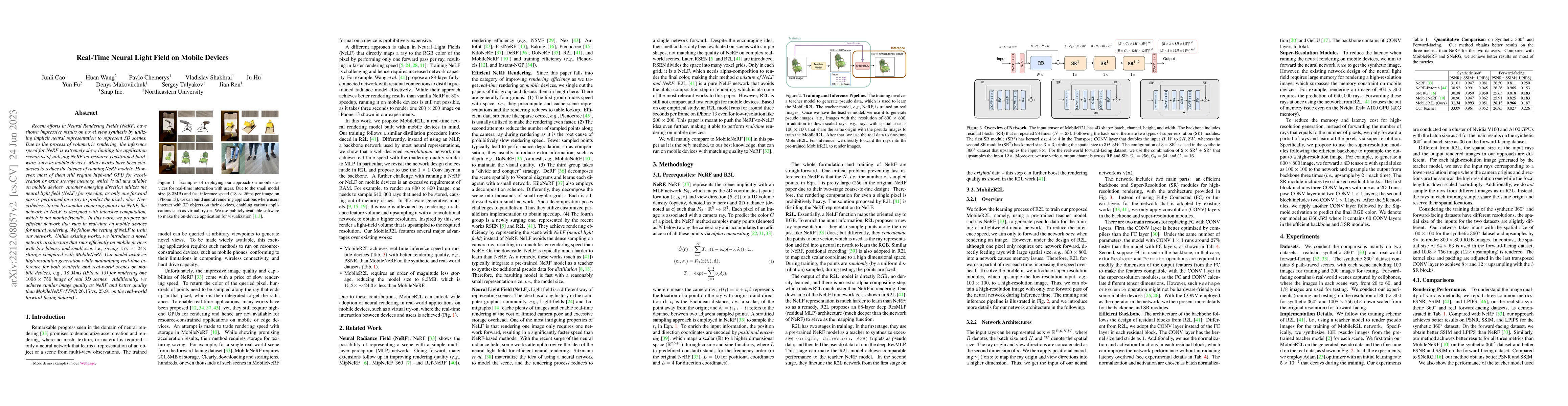 Thumbnail for Real-Time Neural Light Field on Mobile Devices