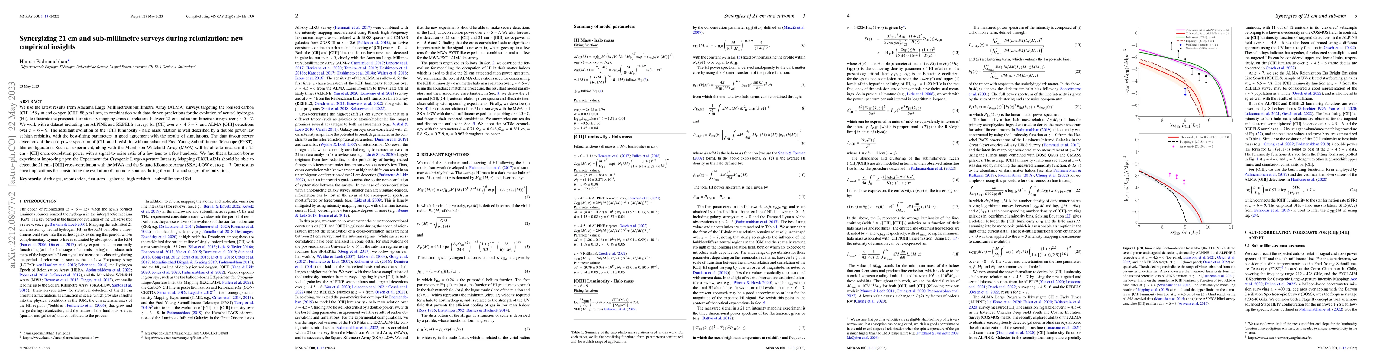 Thumbnail for Synergizing 21 cm and sub-millimetre surveys during reionization: new
  empirical insights