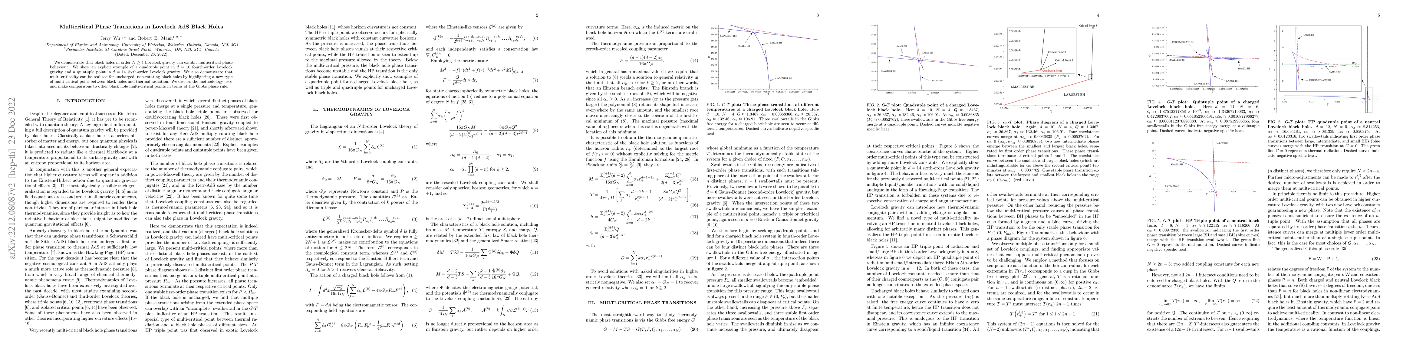 Thumbnail for Multicritical Phase Transitions in Lovelock AdS Black Holes