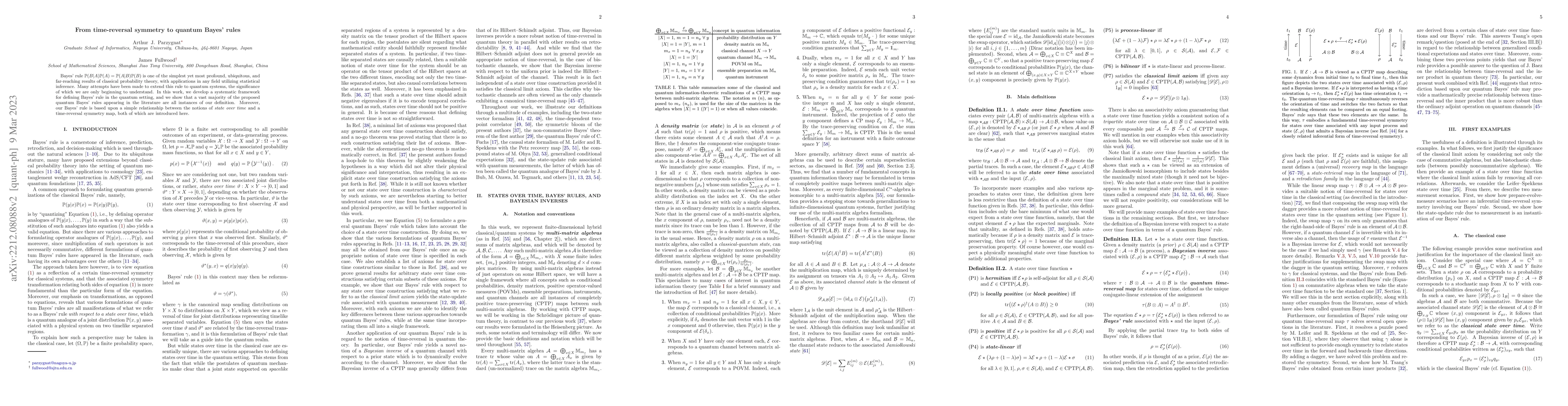 Thumbnail for From time-reversal symmetry to quantum Bayes' rules
