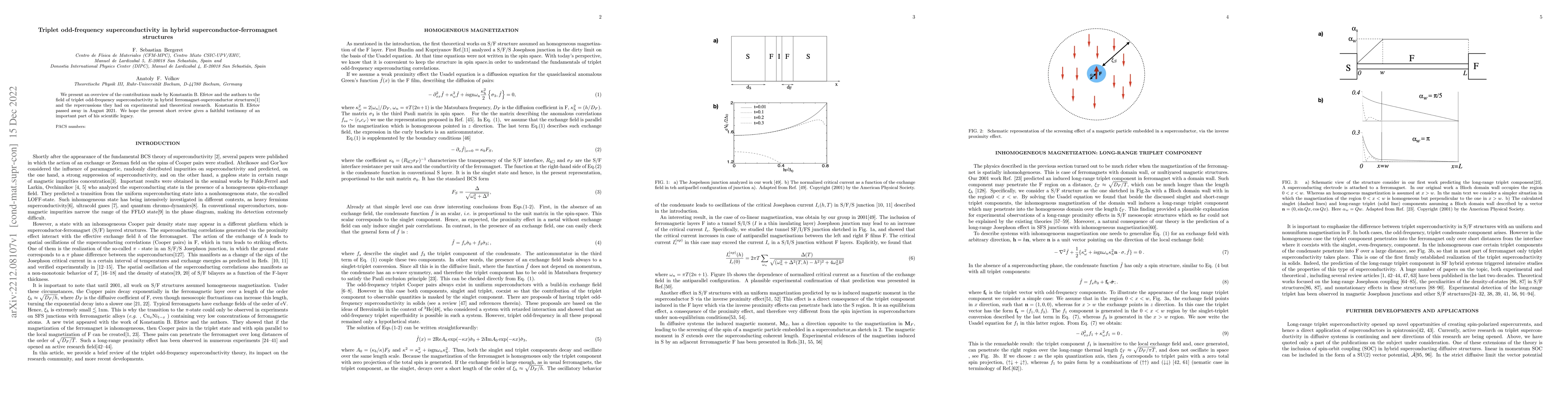 Thumbnail for Triplet odd-frequency superconductivity in hybrid
  superconductor-ferromagnet structures