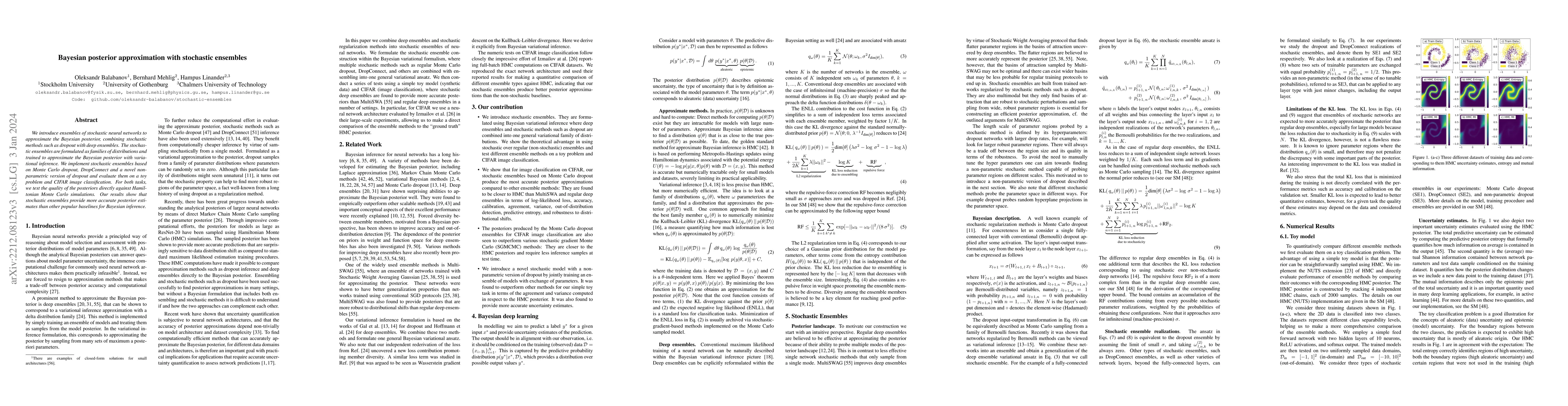 Thumbnail for Bayesian posterior approximation with stochastic ensembles