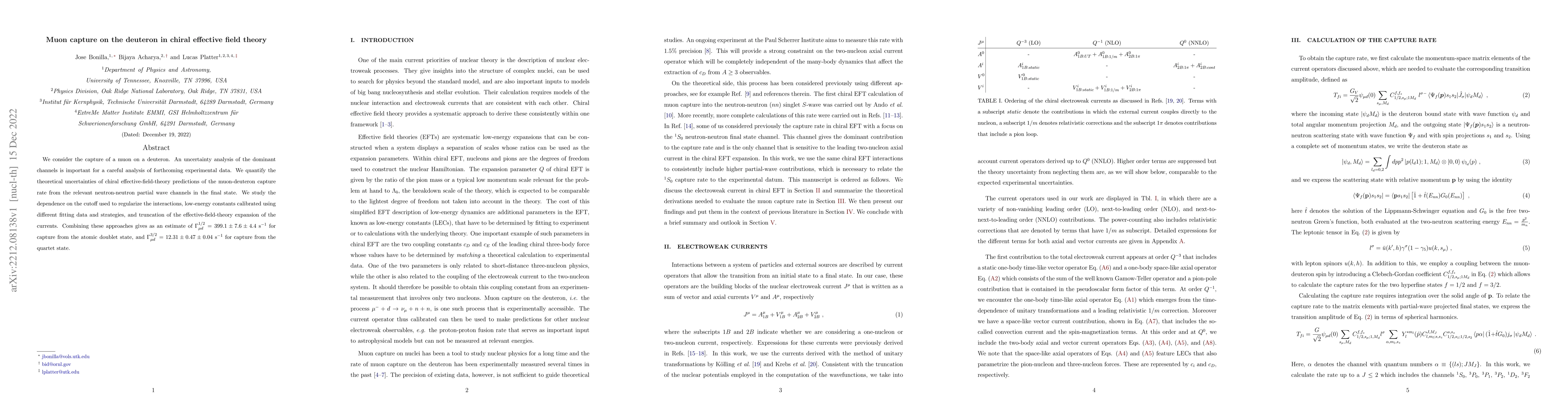 Thumbnail for Muon capture on the deuteron in chiral effective field theory