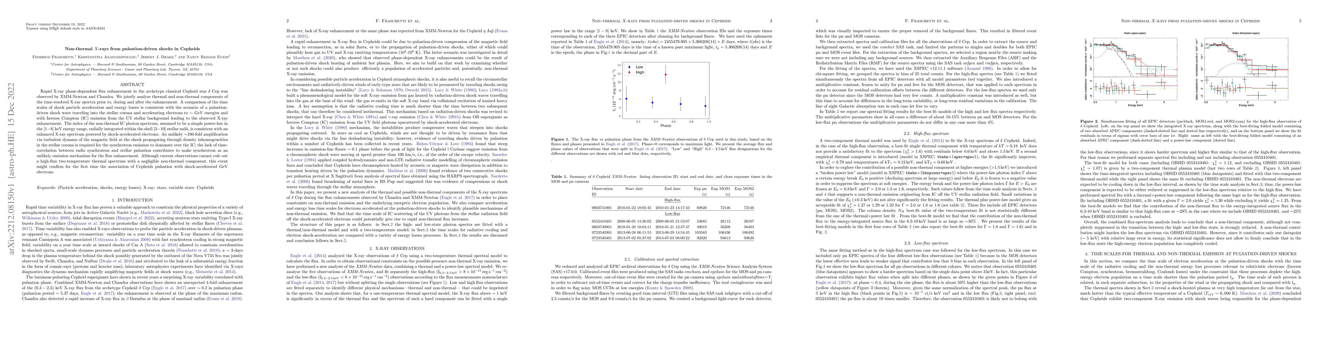 Thumbnail for Non-thermal $X$-rays from pulsation-driven shocks in Cepheids
