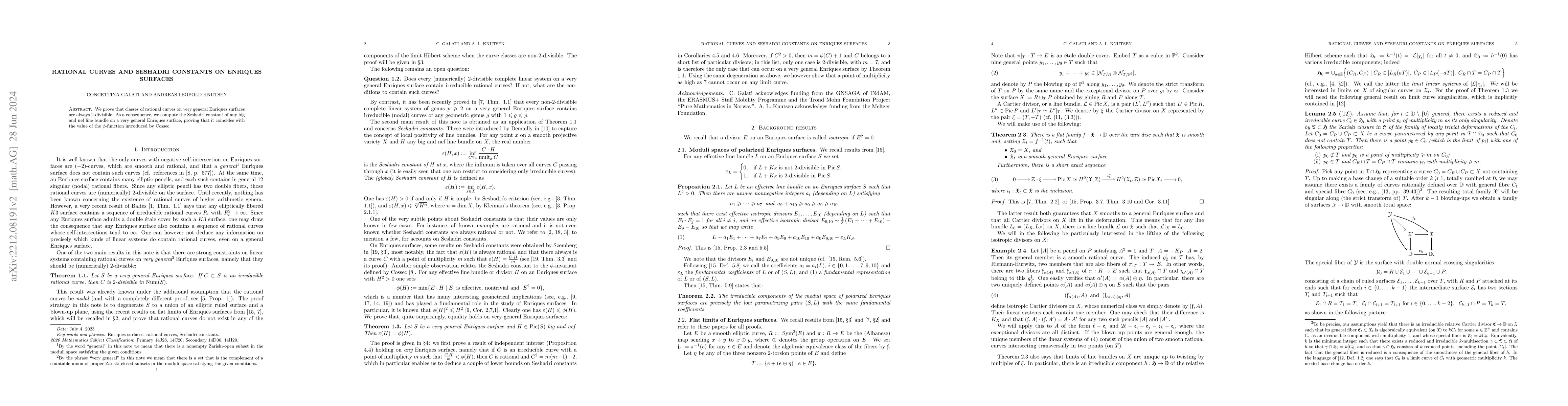 Thumbnail for Rational curves and Seshadri constants on Enriques surfaces