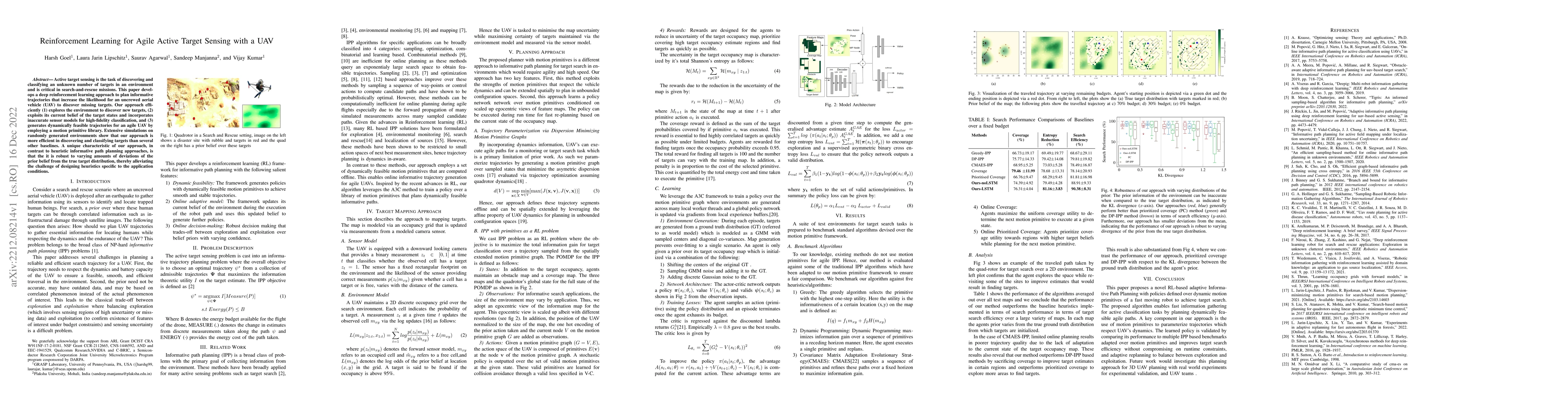 Thumbnail for Reinforcement Learning for Agile Active Target Sensing with a UAV