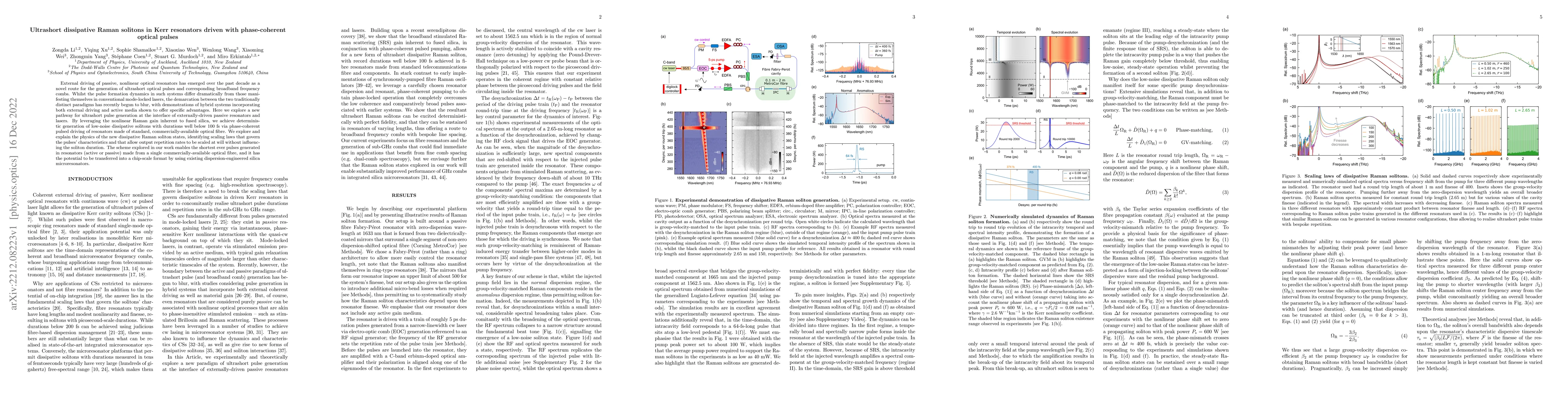 Thumbnail for Ultrashort dissipative Raman solitons in Kerr resonators driven with
  phase-coherent optical pulses