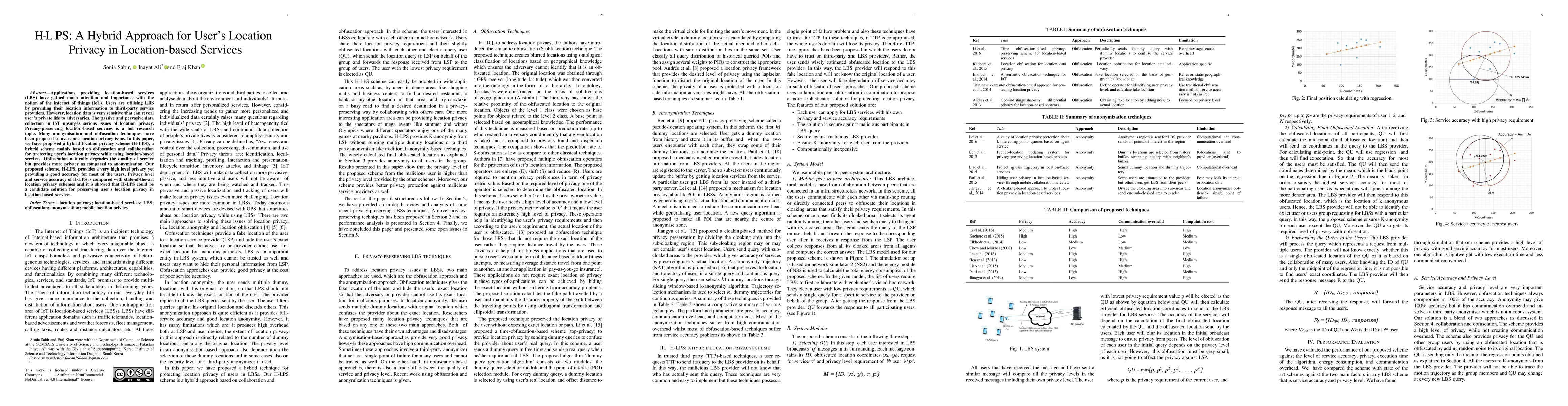 Thumbnail for H-LPS: a hybrid approach for user's location privacy in location-based
  services