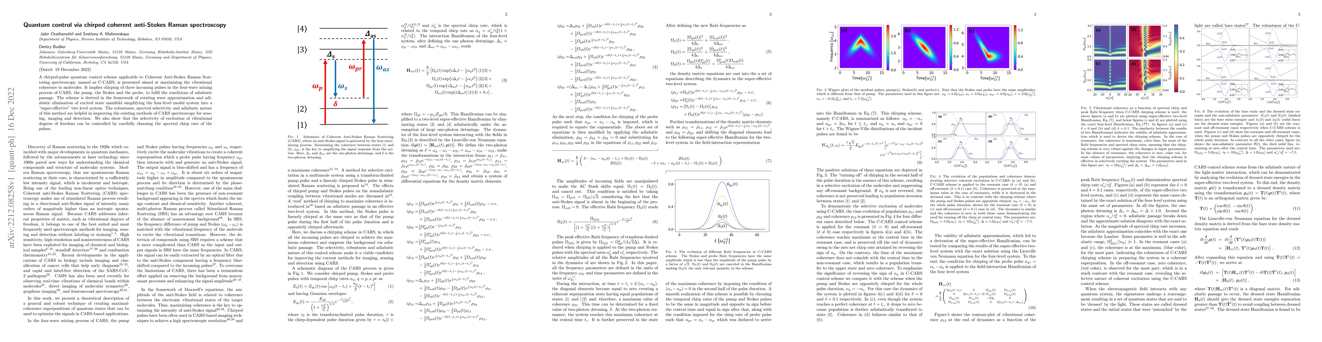 Thumbnail for Quantum control via chirped coherent anti-Stokes Raman spectroscopy