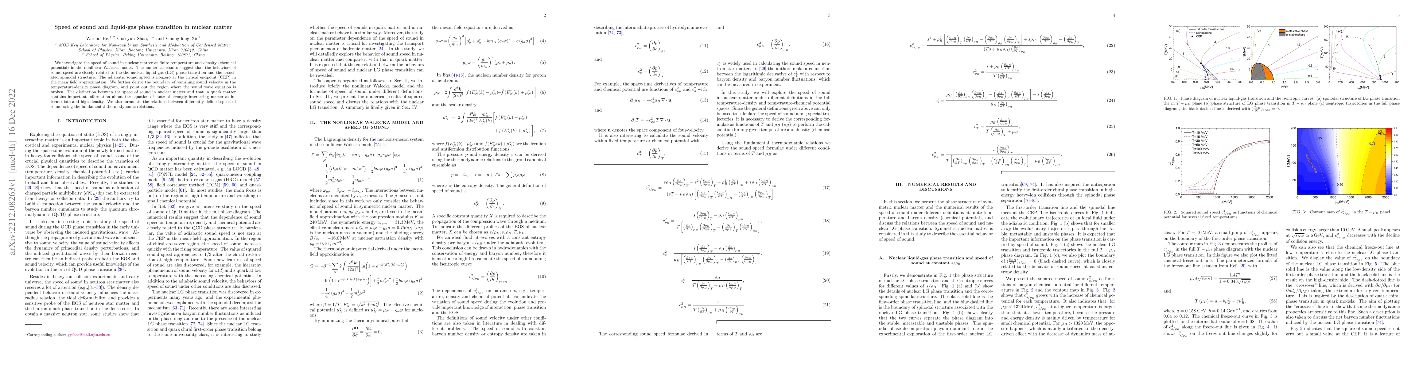 Thumbnail for Speed of sound and liquid-gas phase transition in nuclear matter