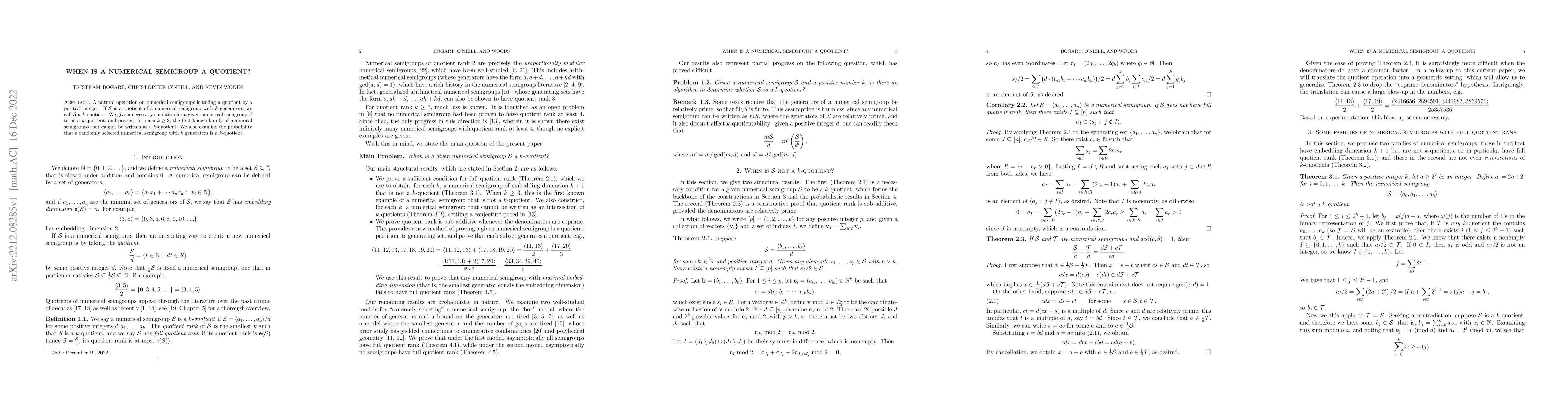 Thumbnail for When is a numerical semigroup a quotient?