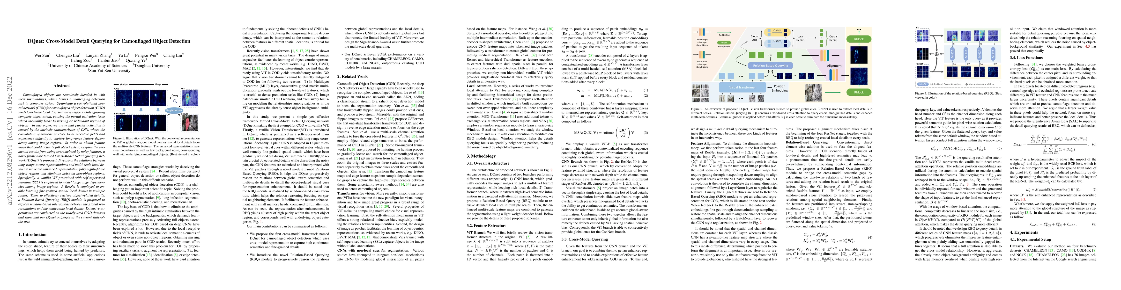 Thumbnail for DQnet: Cross-Model Detail Querying for Camouflaged Object Detection
