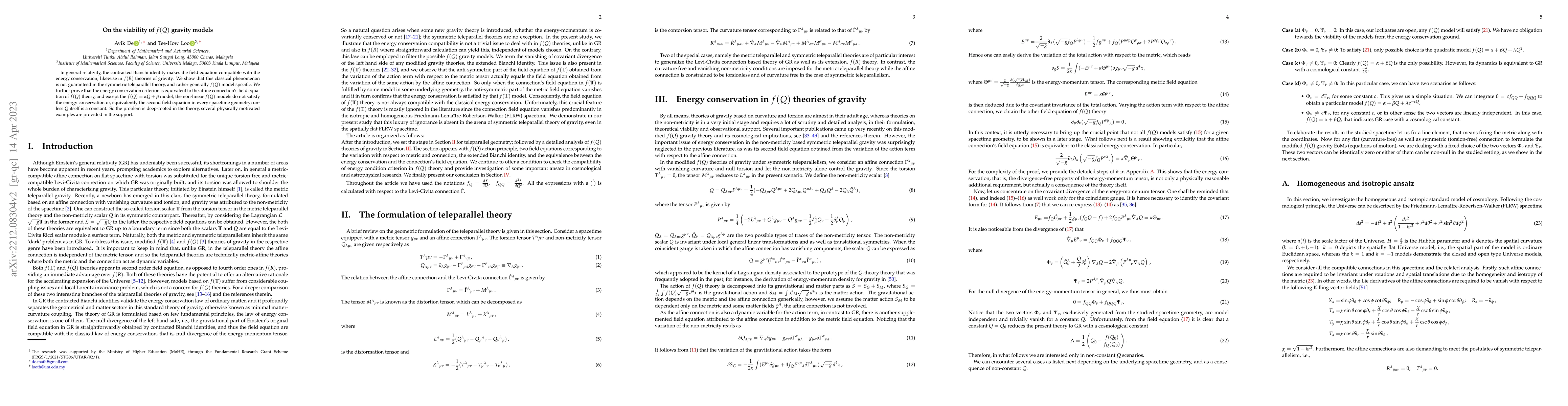 Thumbnail for On the viability of $f(Q)$ gravity models