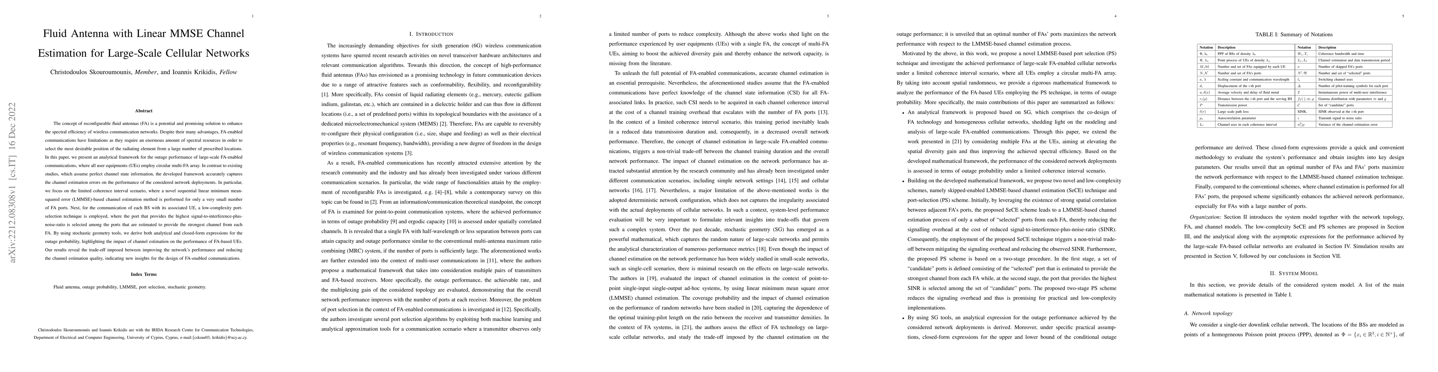 Thumbnail for Fluid Antenna with Linear MMSE Channel Estimation for Large-Scale
  Cellular Networks
