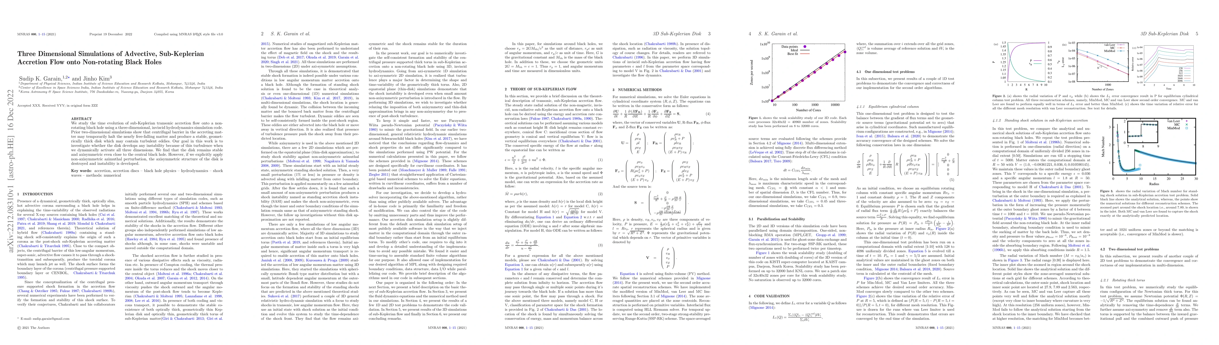 Thumbnail for Three Dimensional Simulations of Advective, Sub-Keplerian Accretion Flow
  onto Non-rotating Black Holes