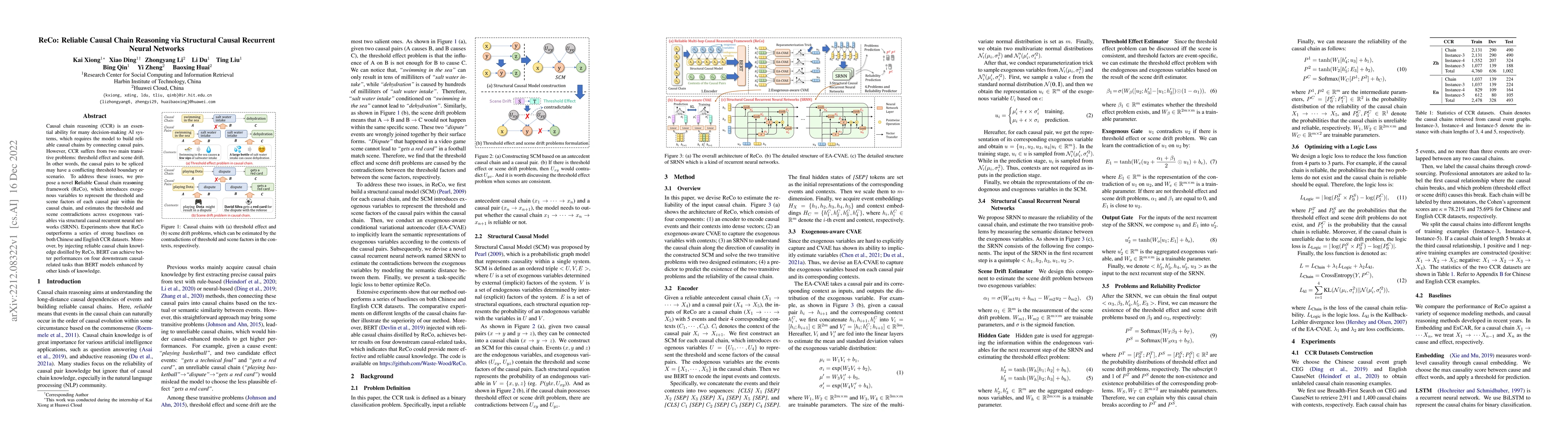 Thumbnail for ReCo: Reliable Causal Chain Reasoning via Structural Causal Recurrent
  Neural Networks
