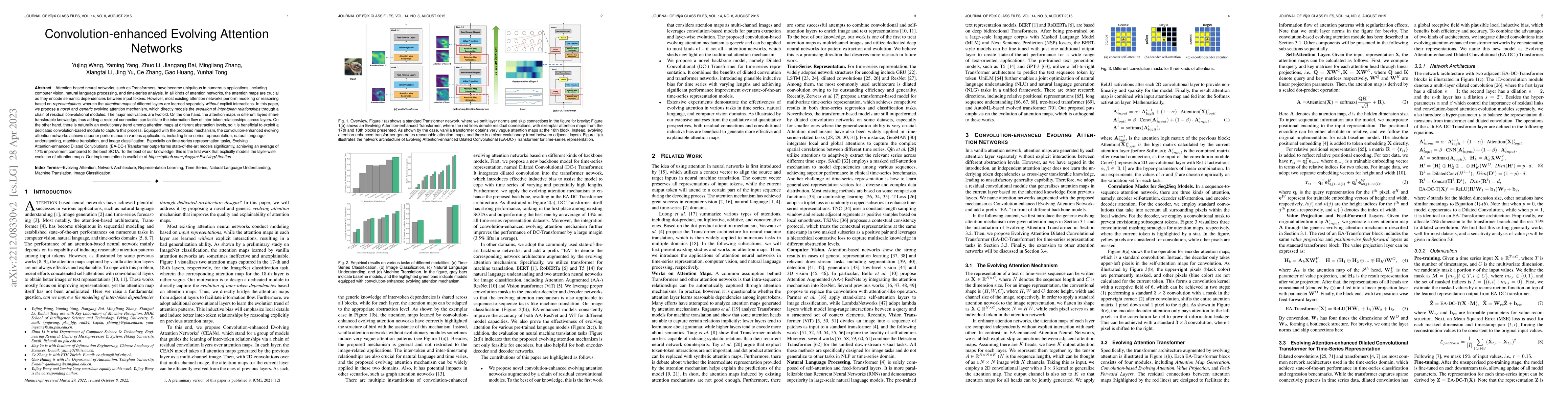 Thumbnail for Convolution-enhanced Evolving Attention Networks