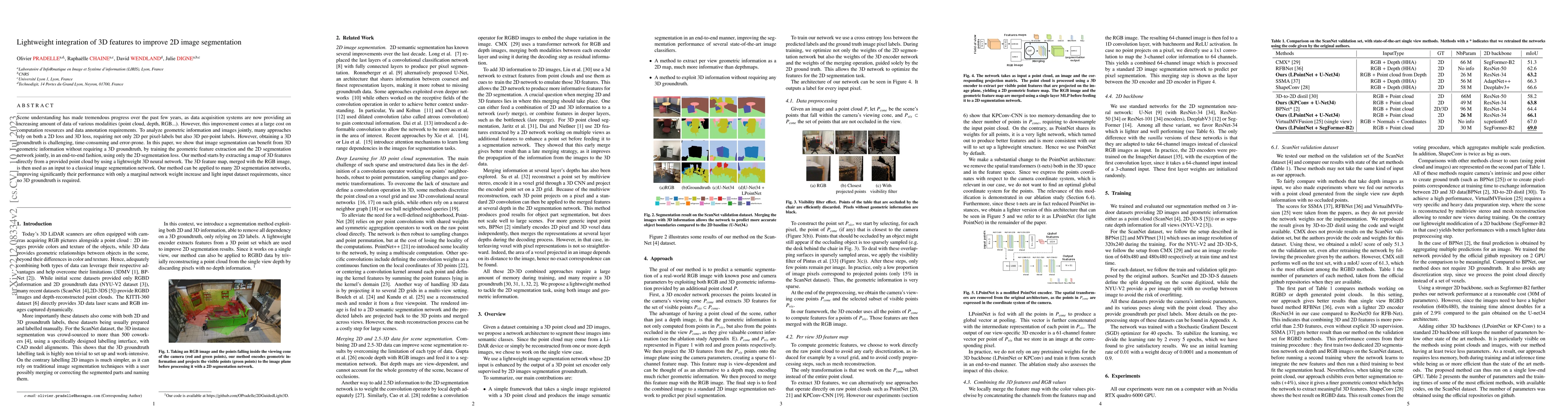 Thumbnail for Lightweight integration of 3D features to improve 2D image segmentation