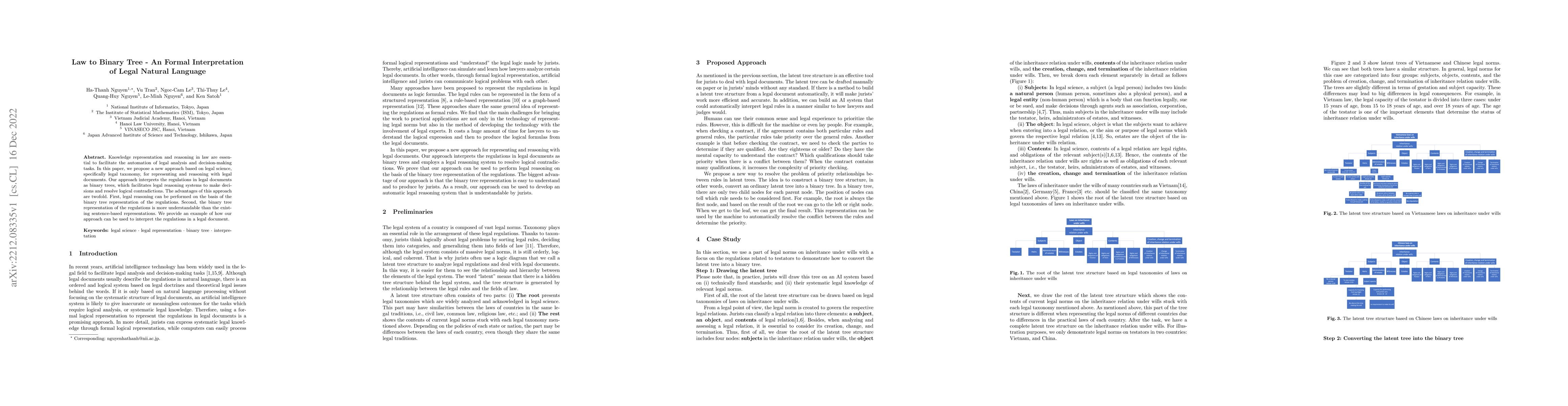 Thumbnail for Law to Binary Tree -- An Formal Interpretation of Legal Natural Language