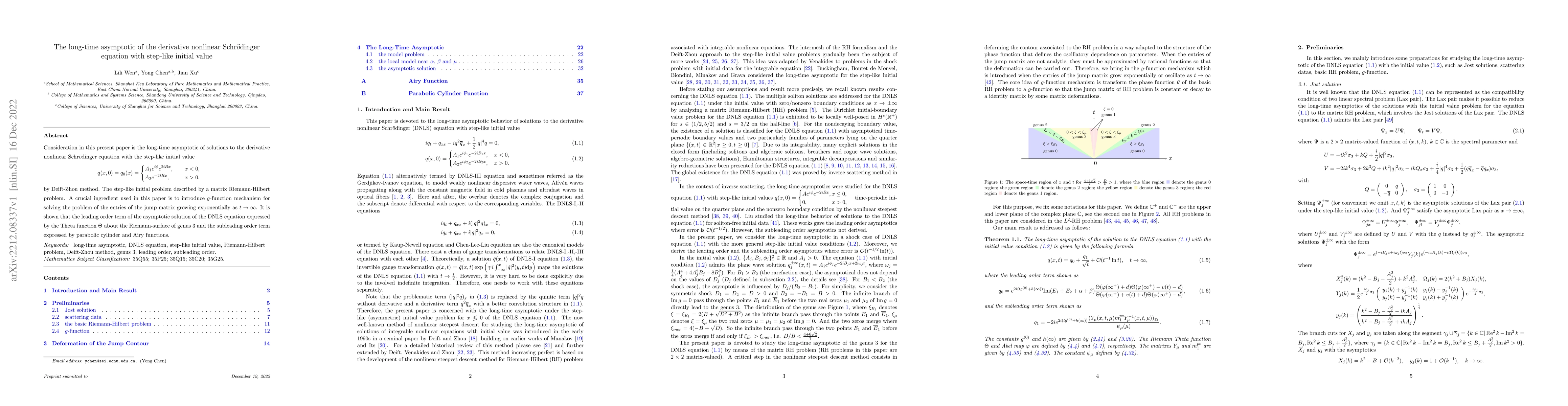 Thumbnail for The long-time asymptotic of the derivative nonlinear
  Schr$\ddot{o}$dinger equation with step-like initial value