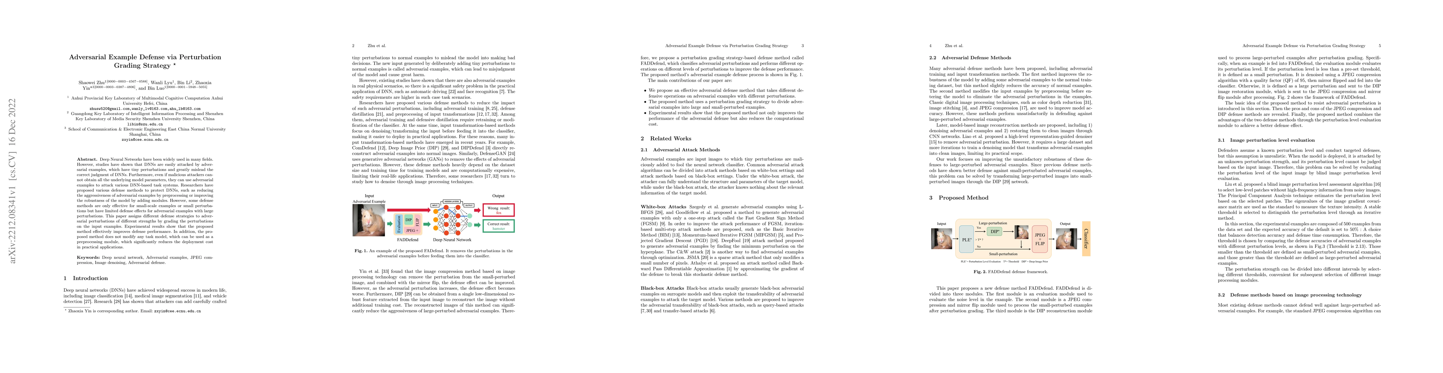 Thumbnail for Adversarial Example Defense via Perturbation Grading Strategy