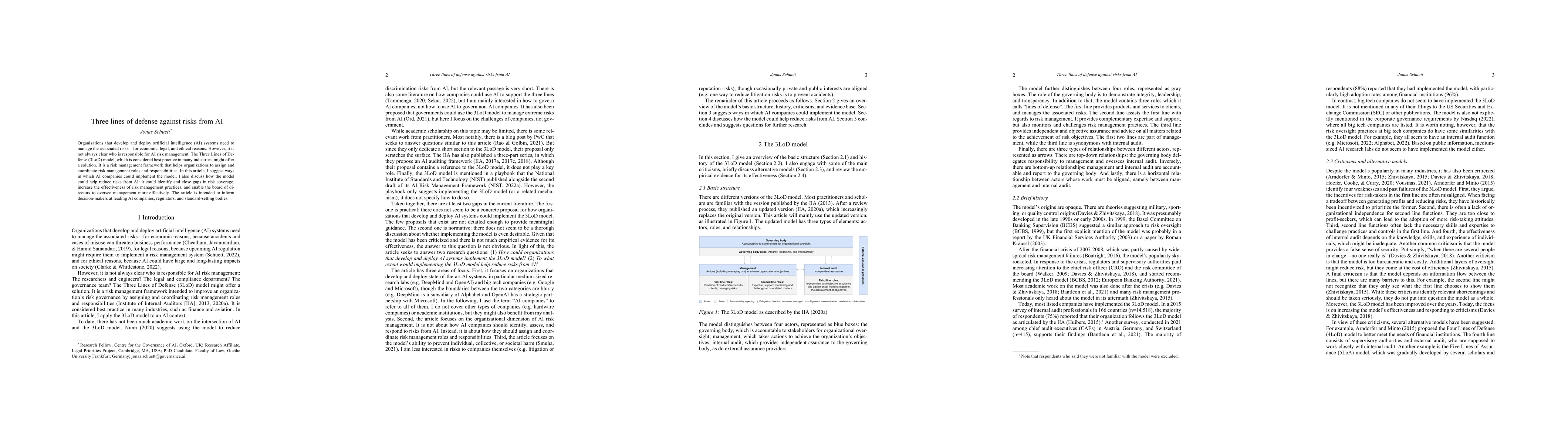 Thumbnail for Three lines of defense against risks from AI