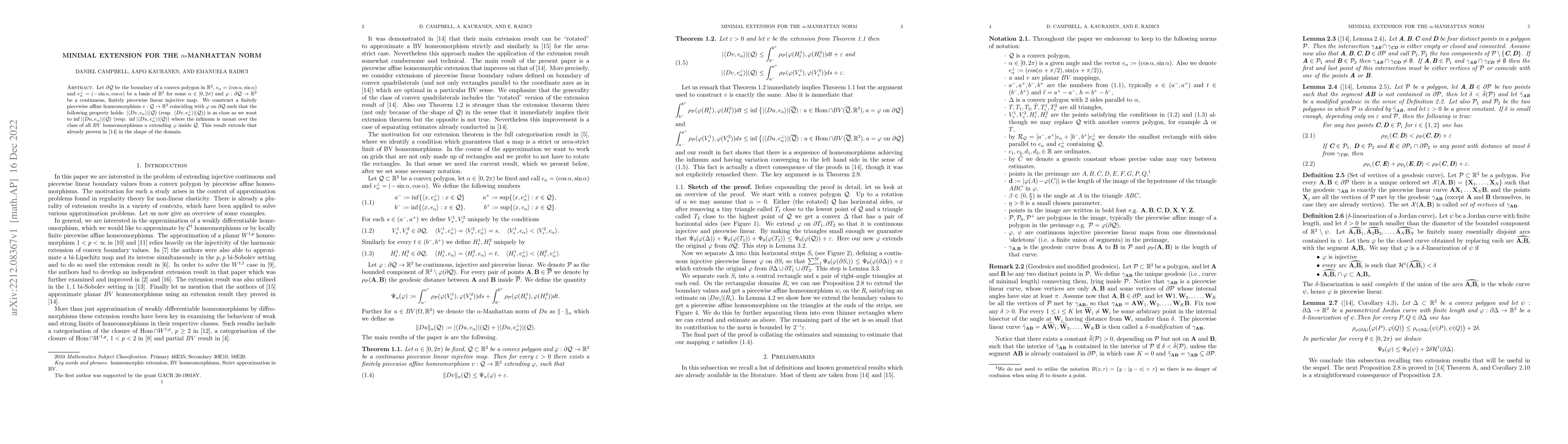 Thumbnail for Minimal Extension for the $\alpha$-Manhattan norm