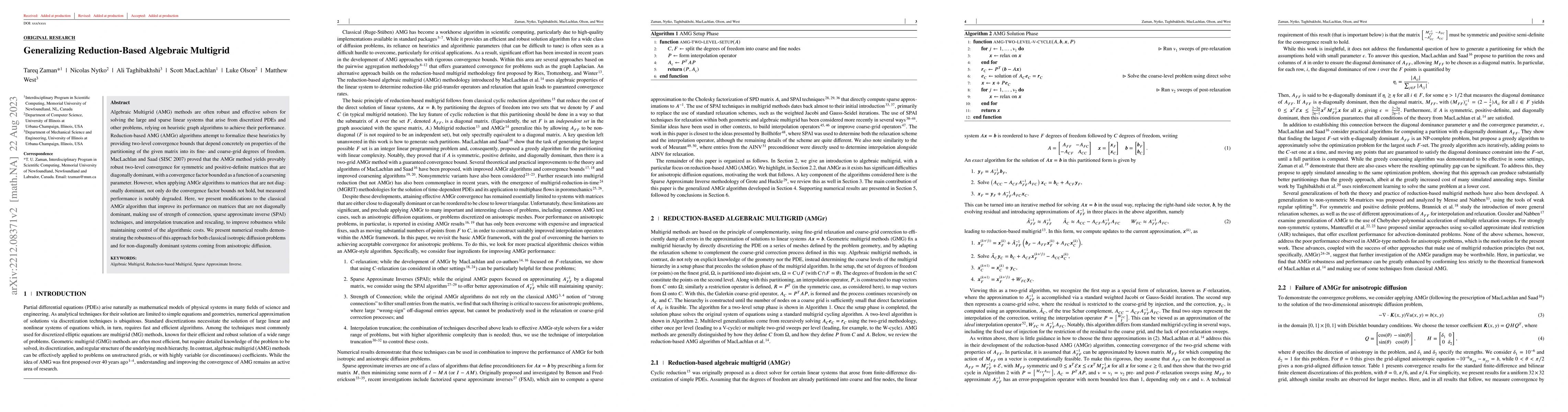 Thumbnail for Generalizing Reduction-Based Algebraic Multigrid