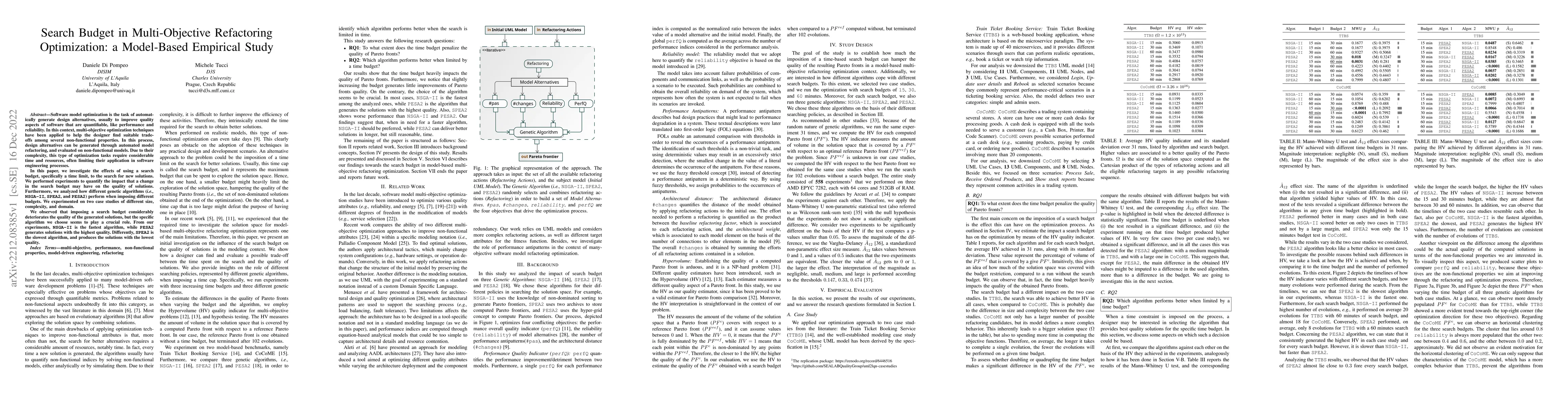 Thumbnail for Search Budget in Multi-Objective Refactoring Optimization: a Model-Based
  Empirical Study