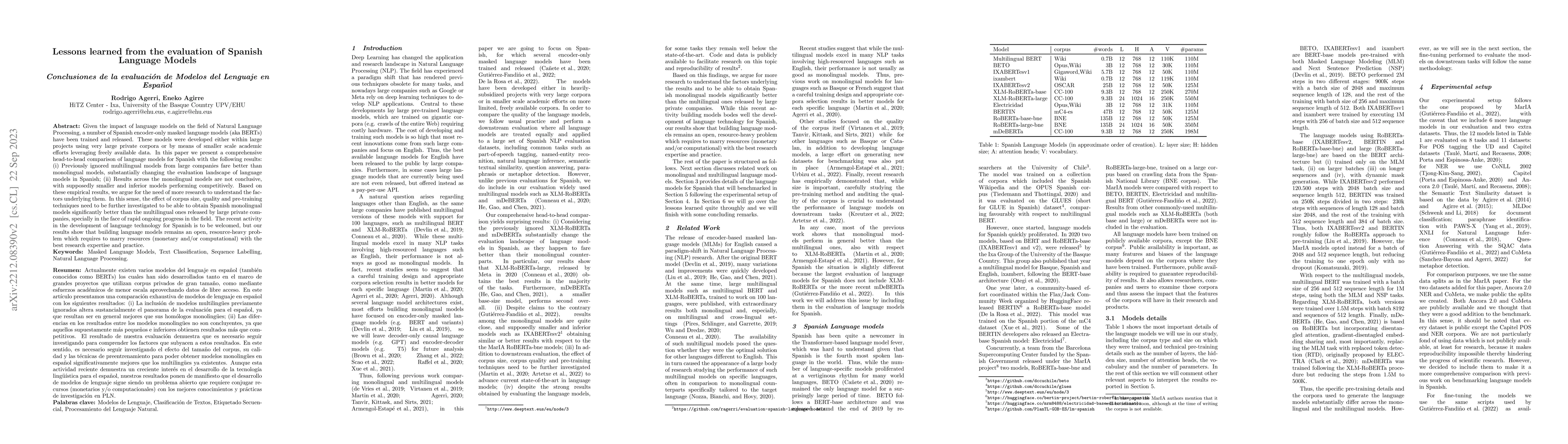 Thumbnail for Lessons learned from the evaluation of Spanish Language Models