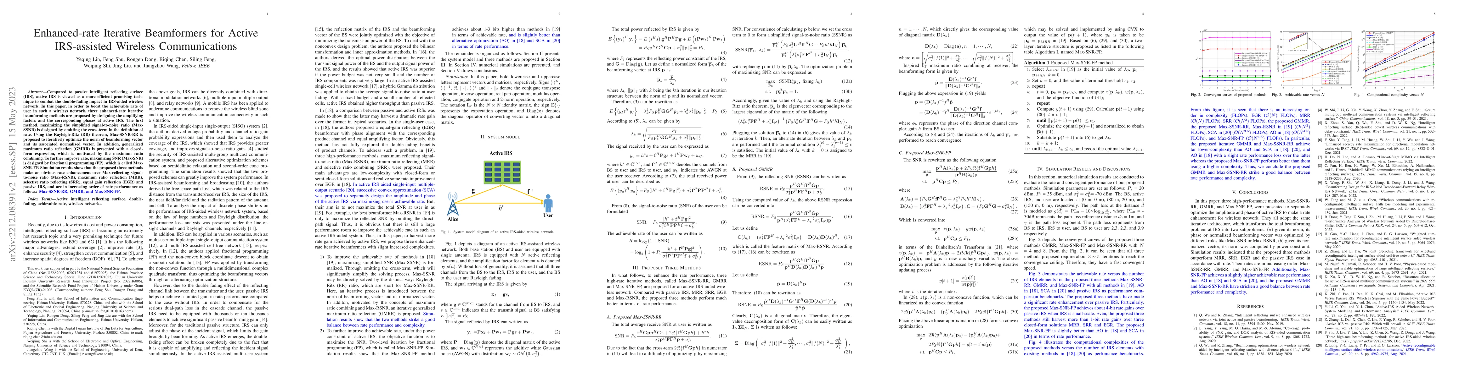 Thumbnail for Enhanced-rate Iterative Beamformers for Active IRS-assisted Wireless
  Communications