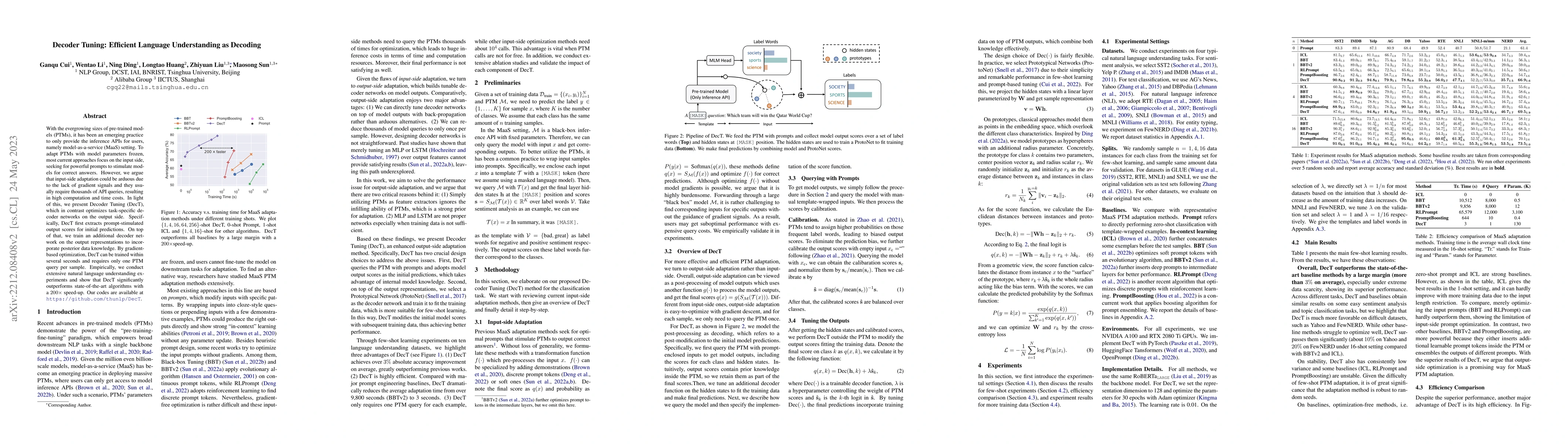Thumbnail for Decoder Tuning: Efficient Language Understanding as Decoding