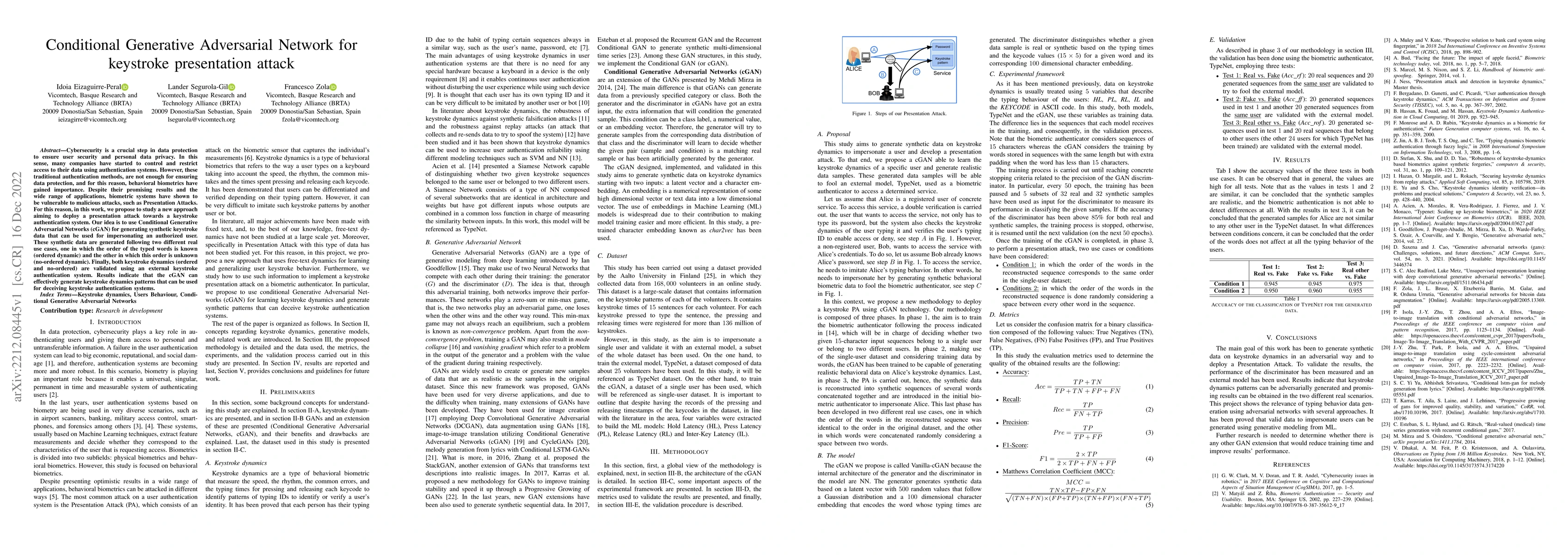 Thumbnail for Conditional Generative Adversarial Network for keystroke presentation
  attack
