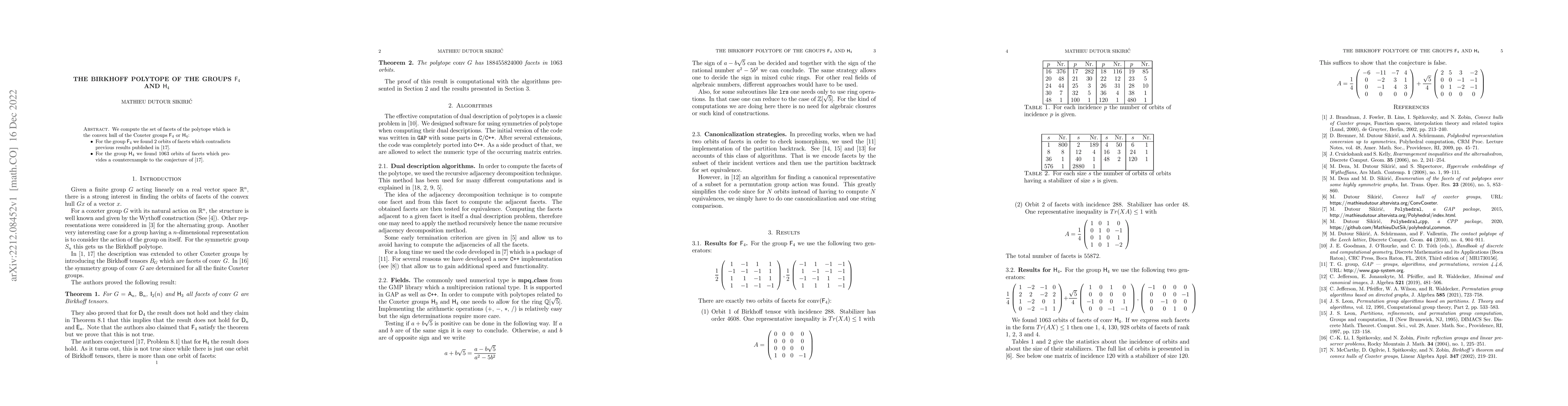 Thumbnail for The Birkhoff polytope of the groups $\mathsf{F}_4$ and $\mathsf{H}_4$