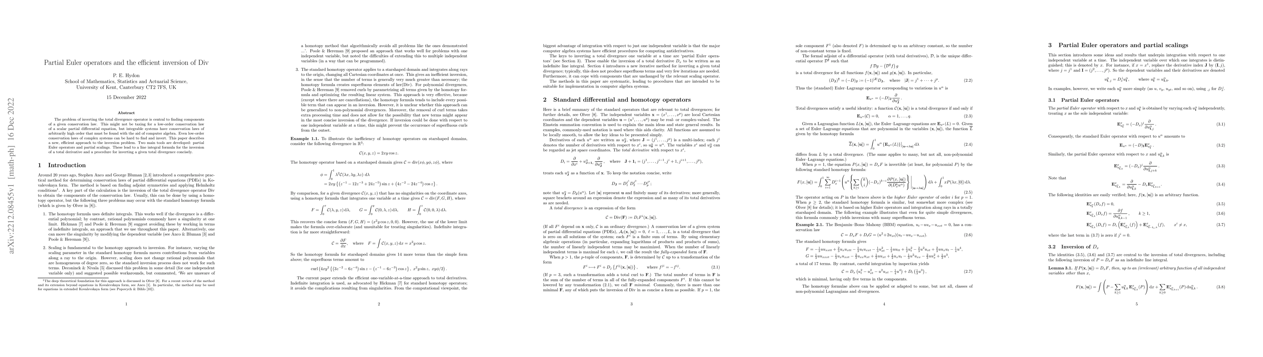 Thumbnail for Partial Euler operators and the efficient inversion of Div