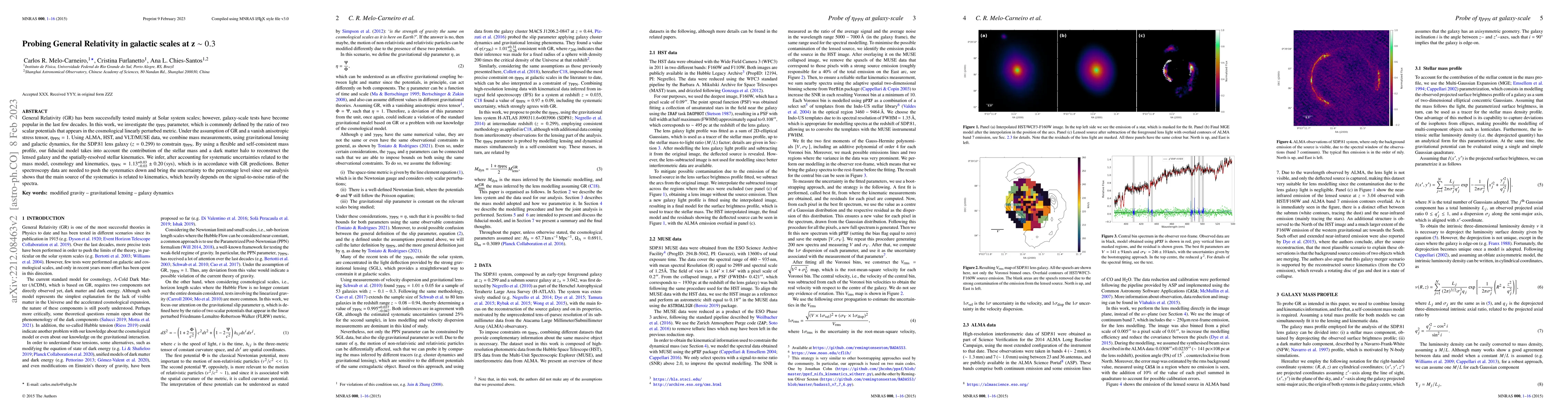 Thumbnail for Probing General Relativity in galactic scales at z $\sim0.3$