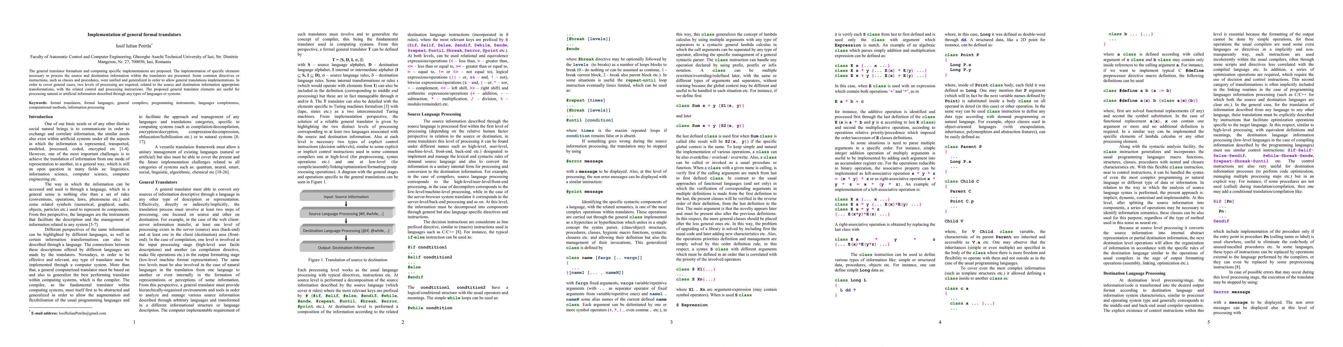 Thumbnail for Implementation of general formal translators