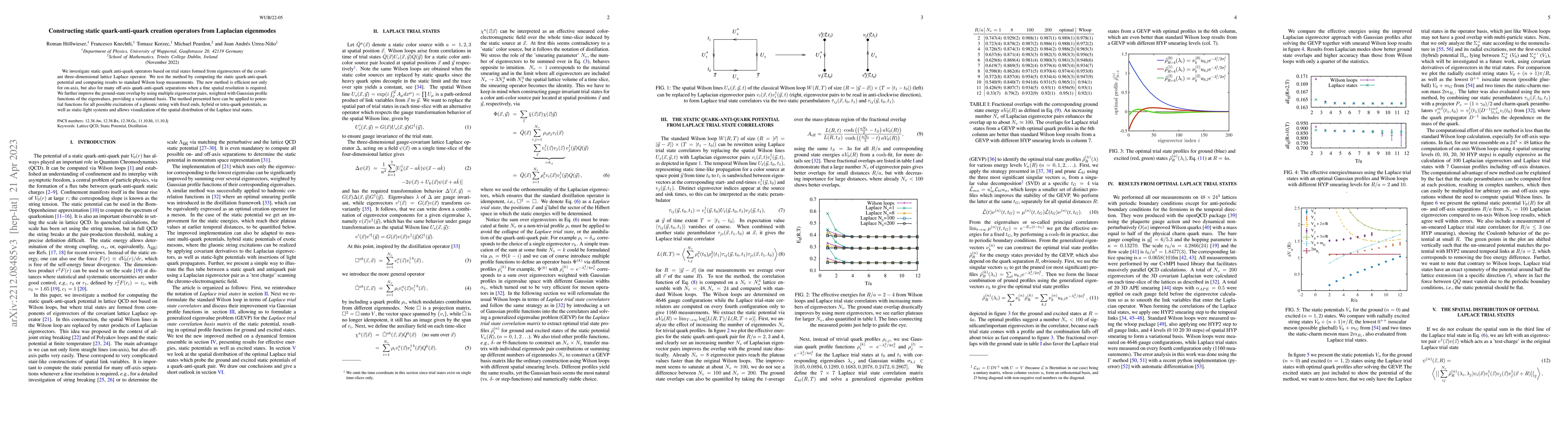 Thumbnail for Constructing static quark-anti-quark creation operators from Laplacian
  eigenmodes