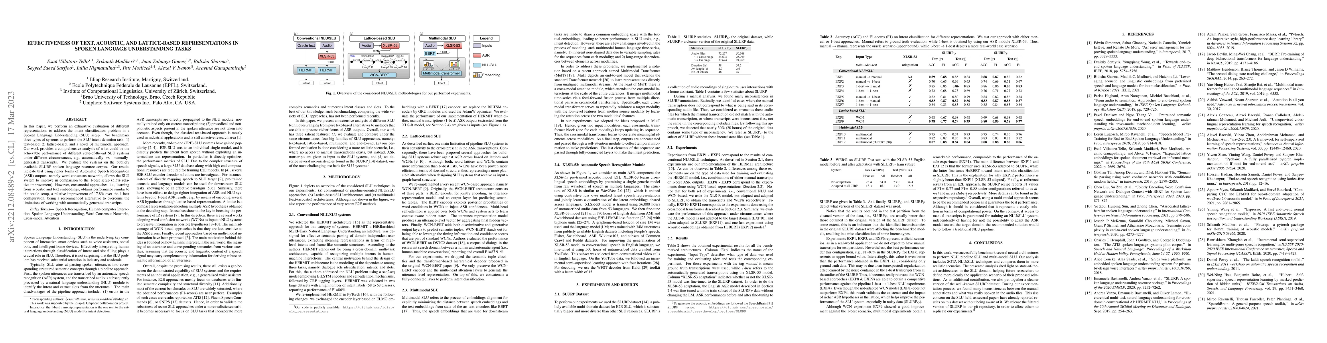 Thumbnail for Effectiveness of Text, Acoustic, and Lattice-based representations in
  Spoken Language Understanding tasks