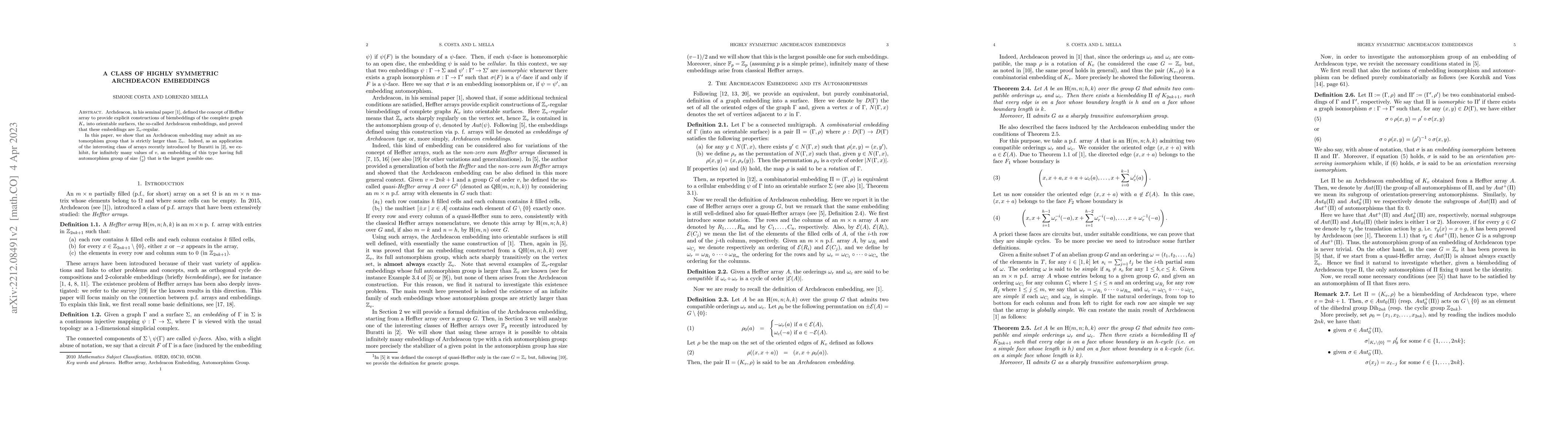 Thumbnail for A class of highly symmetric Archdeacon embeddings