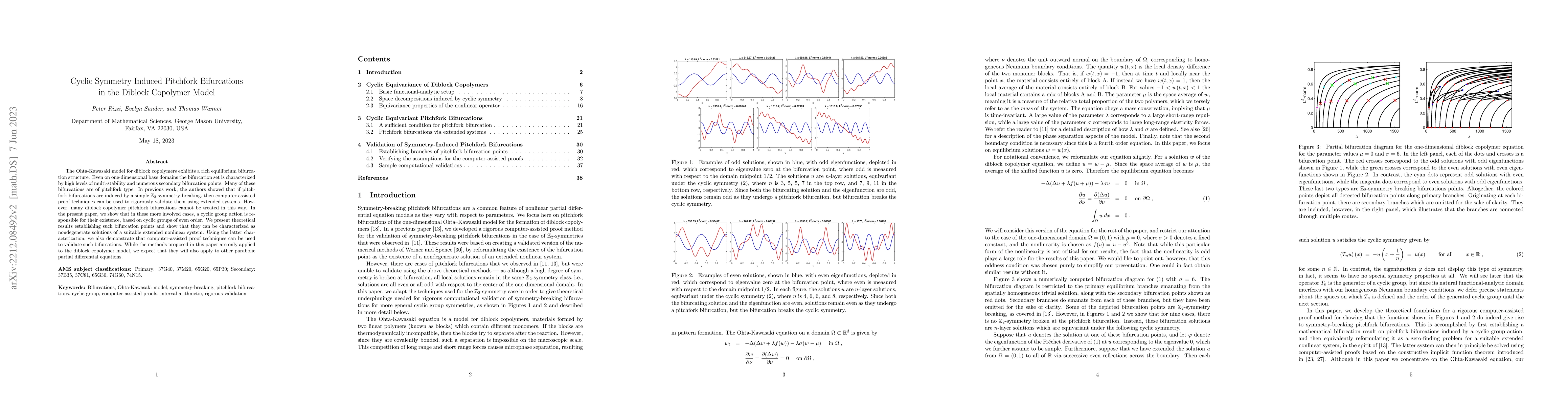 Thumbnail for Cyclic symmetry induced pitchfork bifurcations in the diblock copolymer
  model