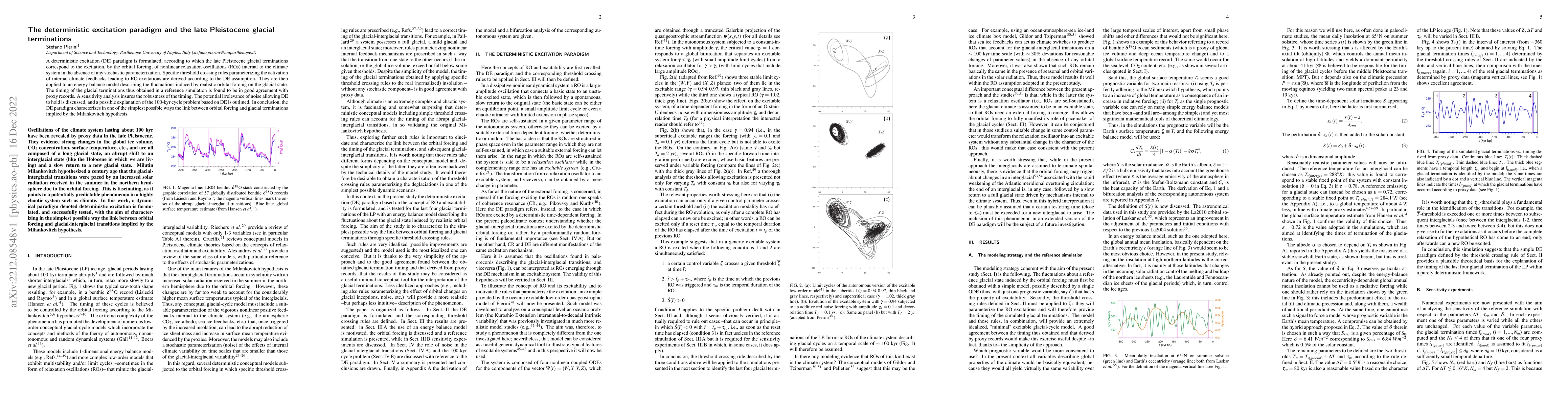 Thumbnail for The deterministic excitation paradigm and the late Pleistocene glacial
  terminations