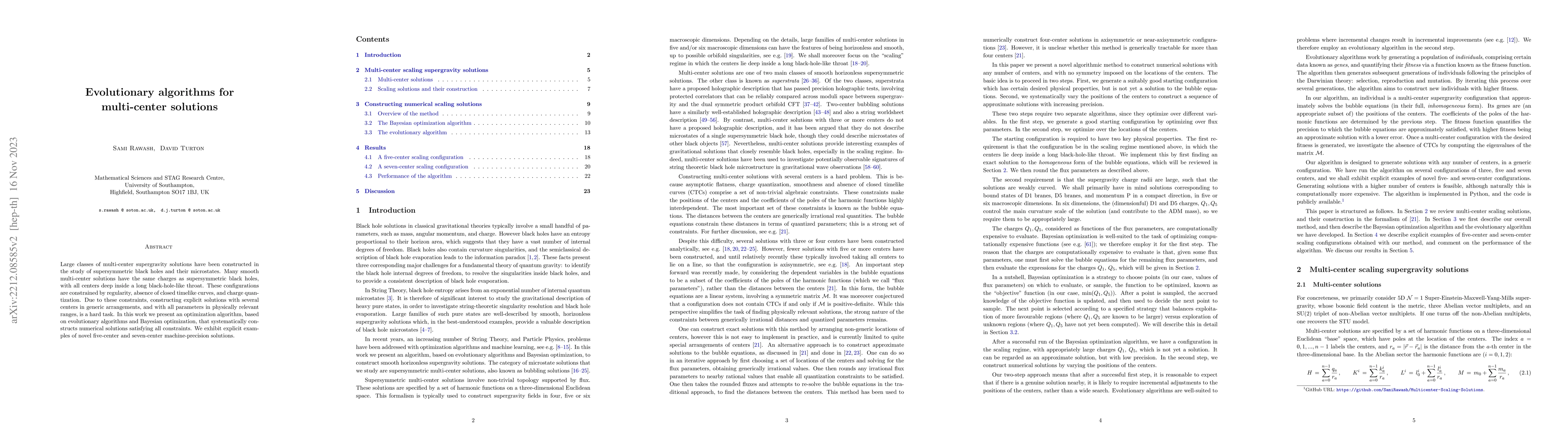 Thumbnail for Evolutionary algorithms for multi-center solutions