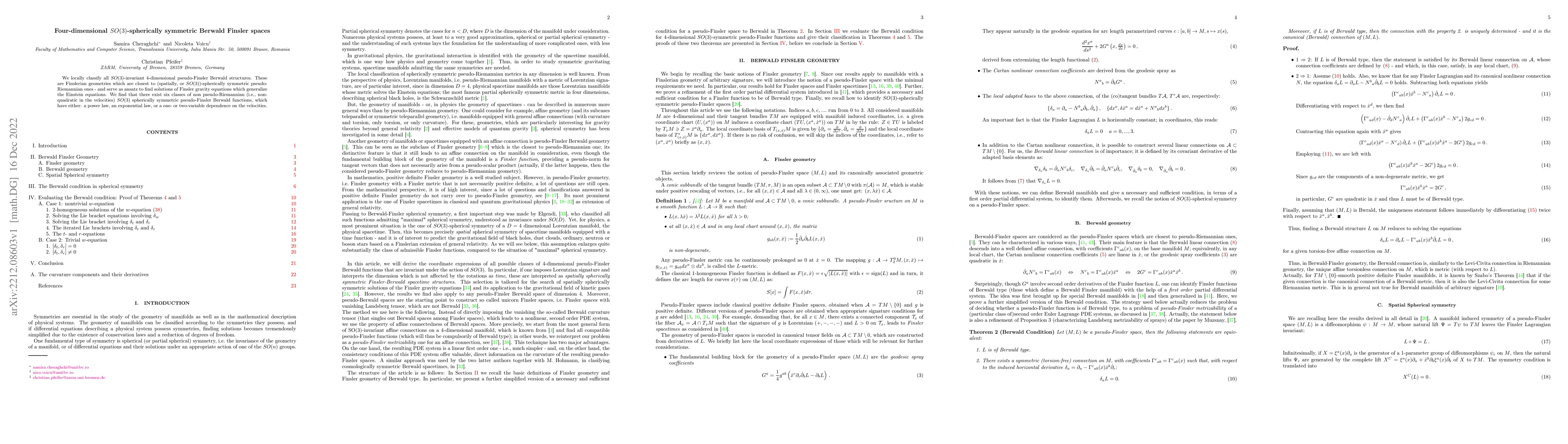 Thumbnail for Four-dimensional SO(3)-spherically symmetric Berwald Finsler spaces