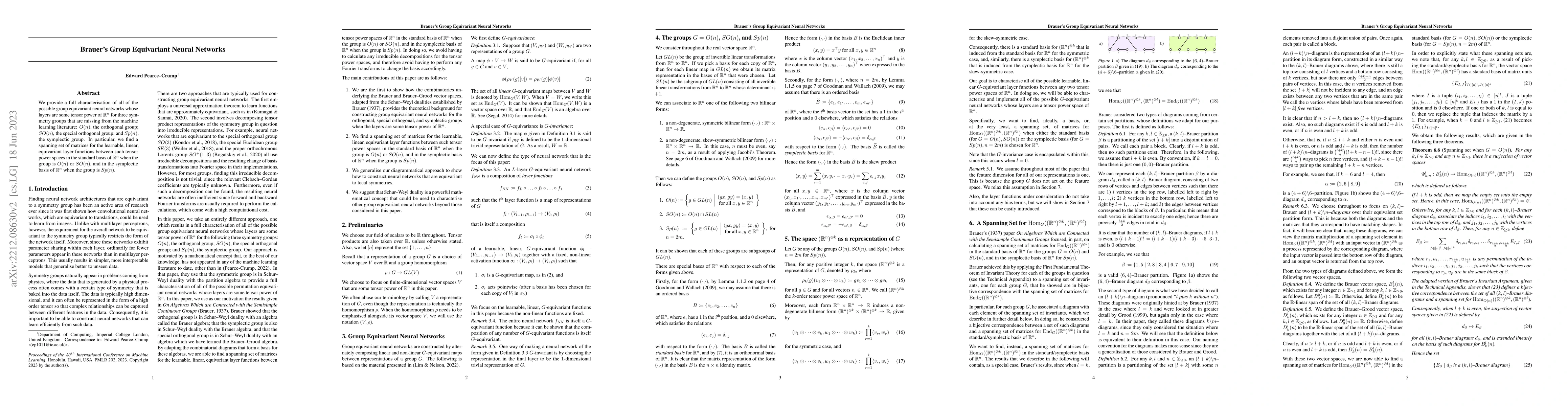 Thumbnail for Brauer's Group Equivariant Neural Networks
