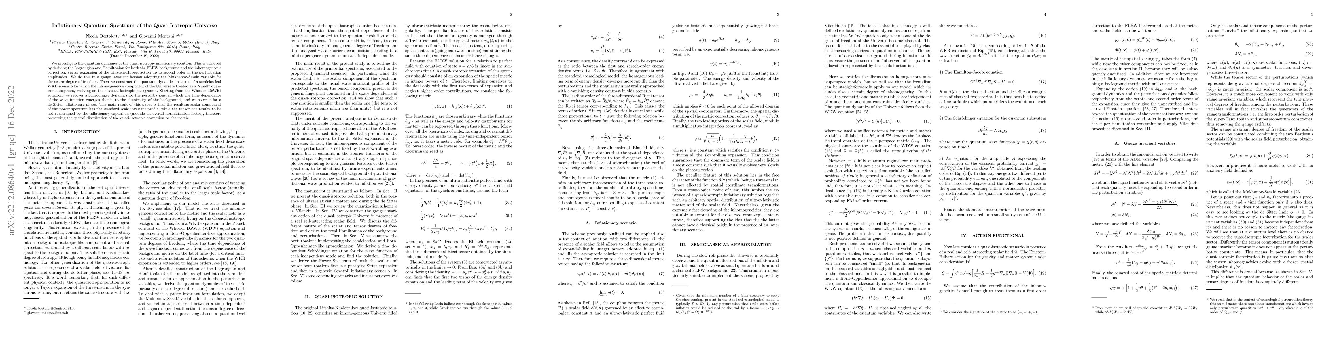 Thumbnail for Inflationary Quantum Spectrum of the Quasi-Isotropic Universe
