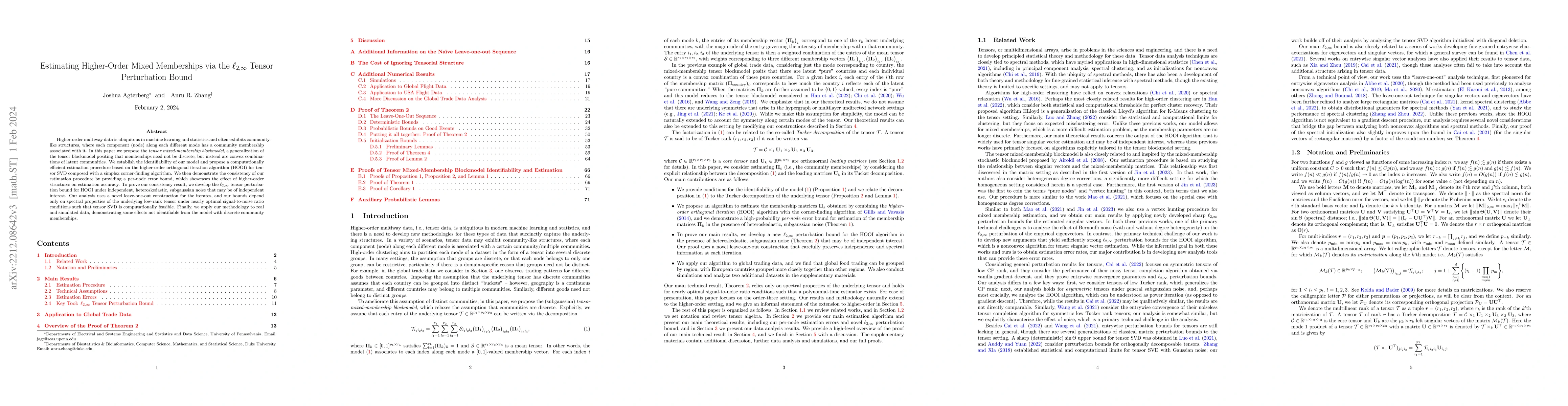 Thumbnail for Estimating Higher-Order Mixed Memberships via the $\ell_{2,\infty}$
  Tensor Perturbation Bound