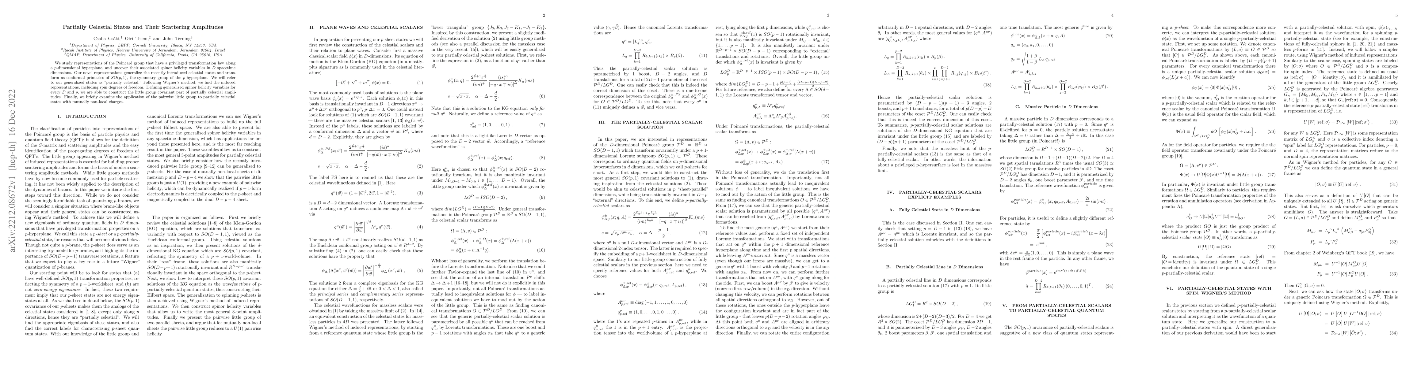 Thumbnail for Partially Celestial States and Their Scattering Amplitudes