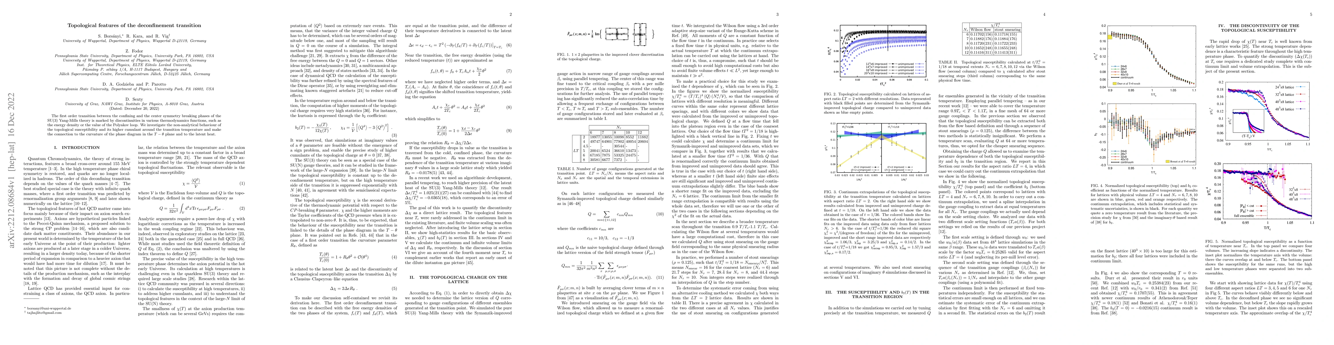 Thumbnail for Topological features of the deconfinement transition